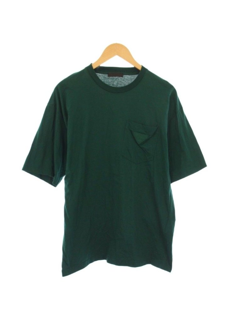 Prada Triangle Logo Pocket T-Shirt Short Sleeve L Green